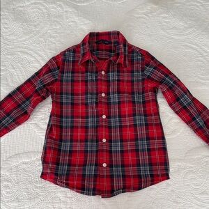 Janie and Jack Plaid Red Kids Shirt